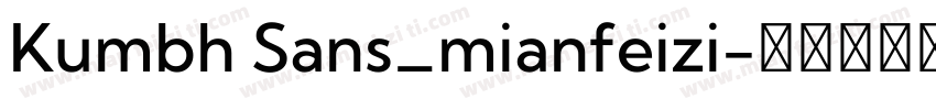 Kumbh Sans_mianfeizi字体转换